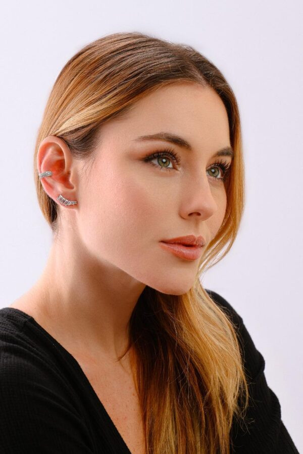 Brinco Ear Cuff Cristal | Prata 925 - Image 3