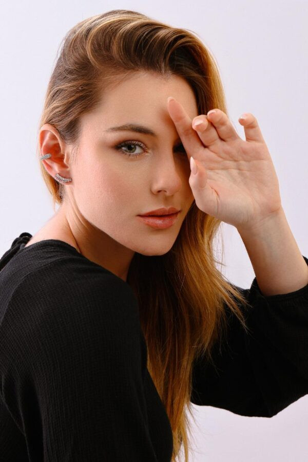 Brinco Ear Cuff Cristal | Prata 925 - Image 5
