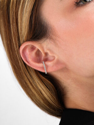 Piercing Linha Cravejada Cristal | Prata 925