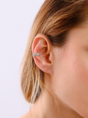 Piercing 3 Linhas Cravejadas | Prata 925