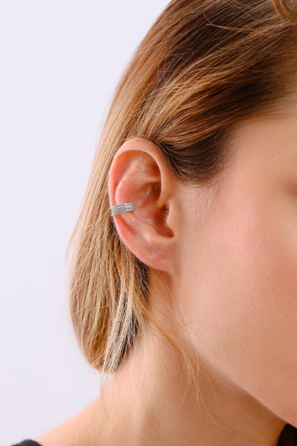 Piercing 3 Linhas Cravejadas | Prata 925