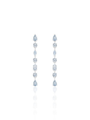 Brinco Amanda Água Marinha | Prata 925