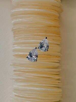 Brinco Gota Cristal | Prata 925