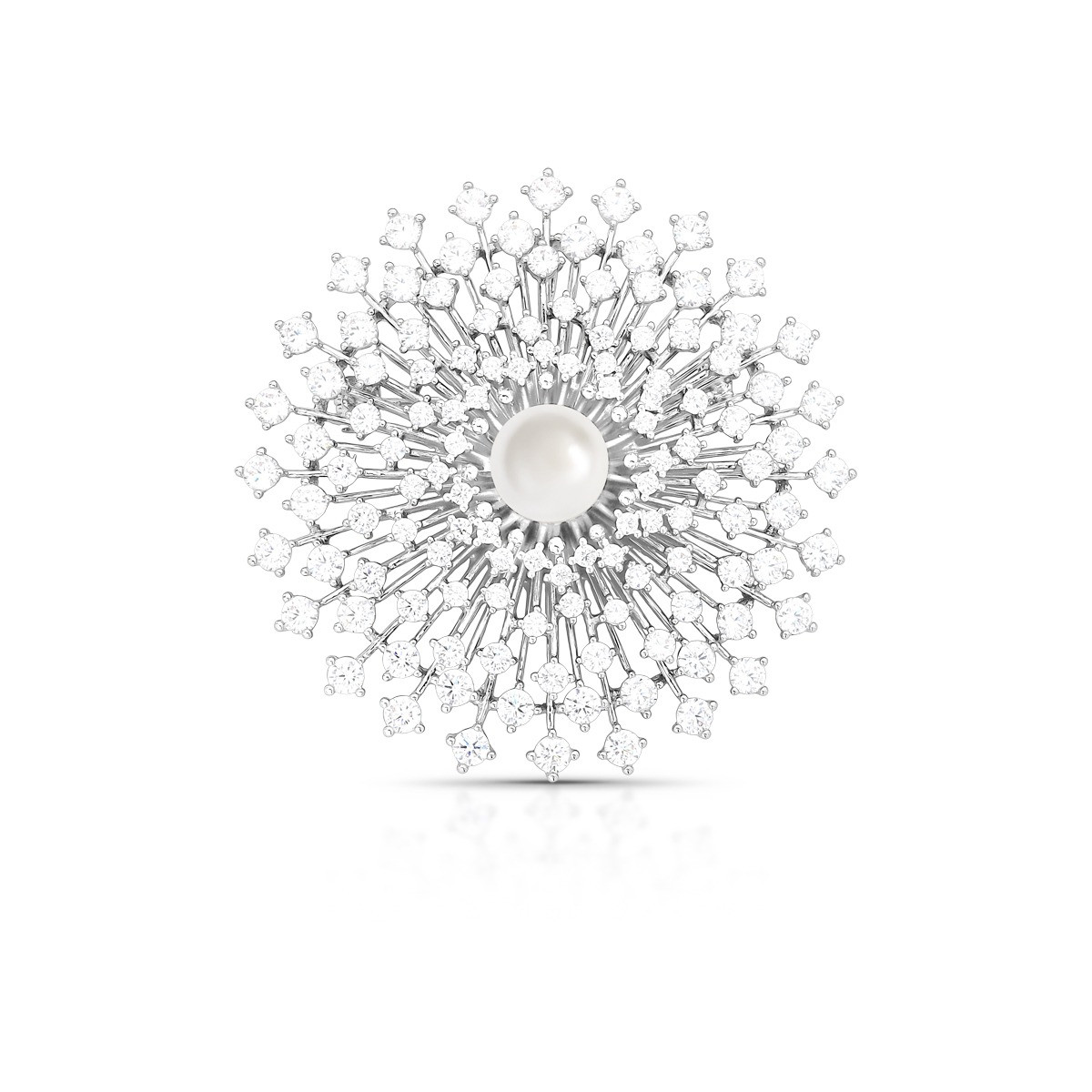 Broche Carolina Pérola | Ródio - Imagem 2