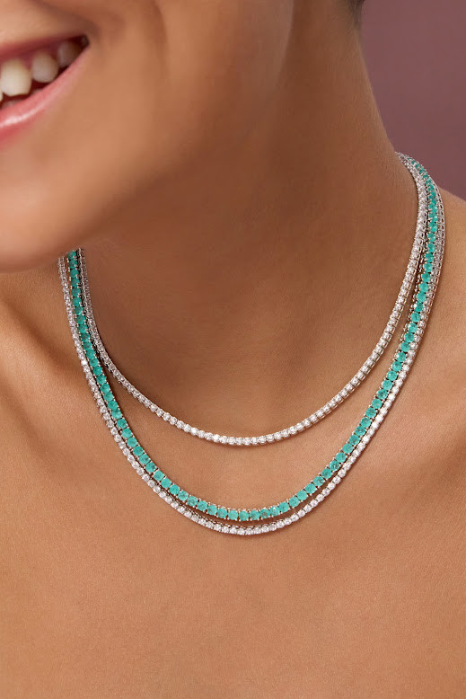 Colar Riviera Clássica 4 garras 3,0 mm Colombiana | Ródio - Imagem 2