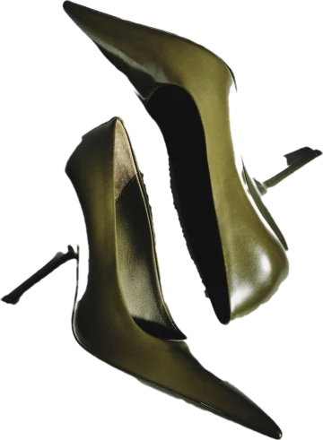 Scarpin verde-oliva